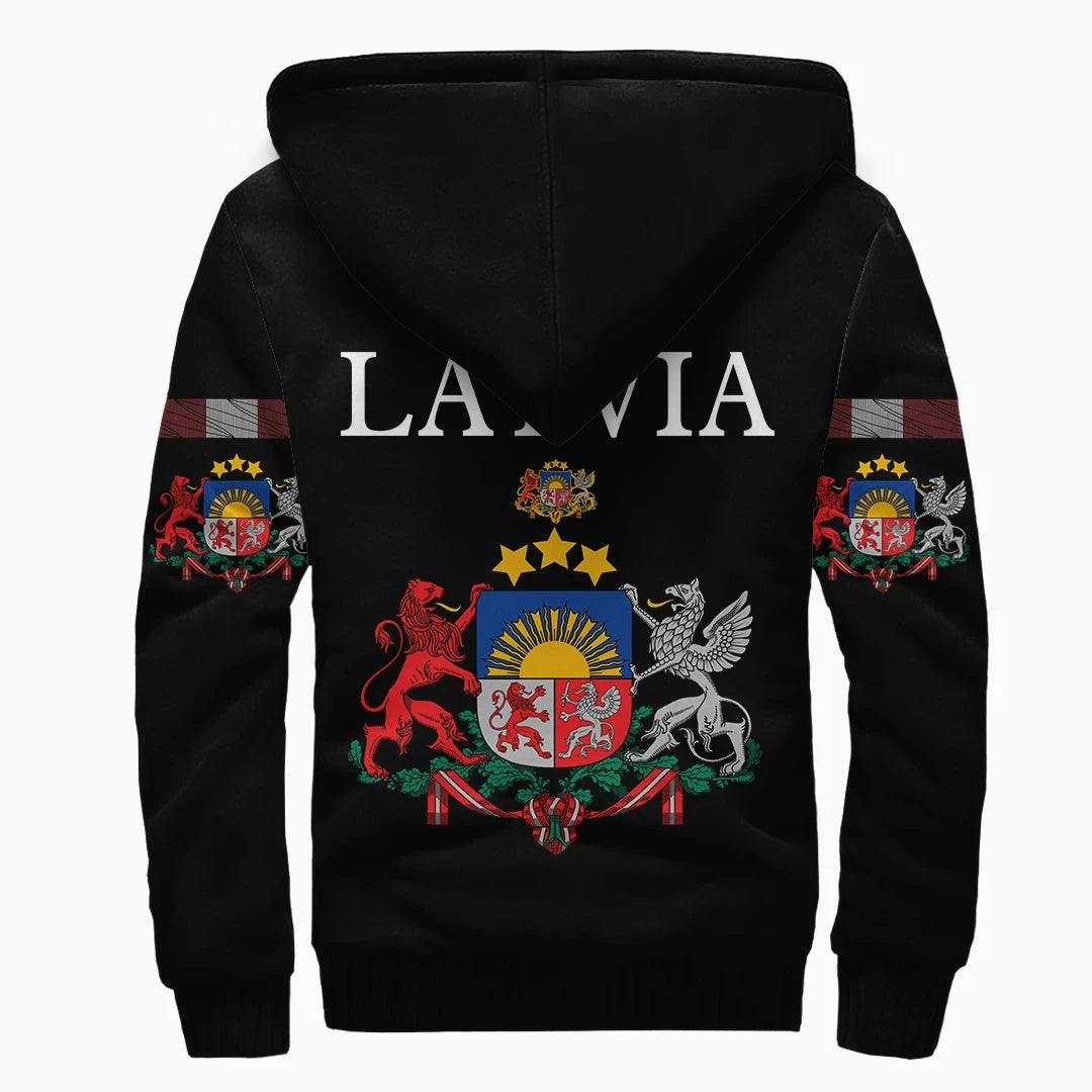 Latvia - United Sherpa Hoodie RLT6 - Wonder Print Shop