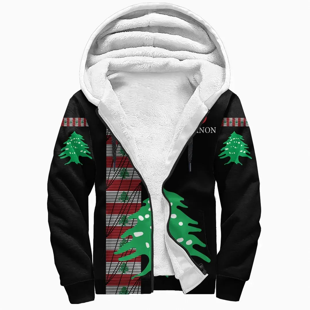 Lebanon - United Sherpa Hoodie RLT6 - Wonder Print Shop