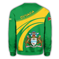 Guyana Coat of Arms Sweatshirt Cricket Style RLT8 - Wonder Print Shop