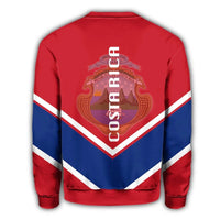 Costa Rica Coat Of Arms Sweatshirt Lucian Style RLT13 - Wonder Print Shop