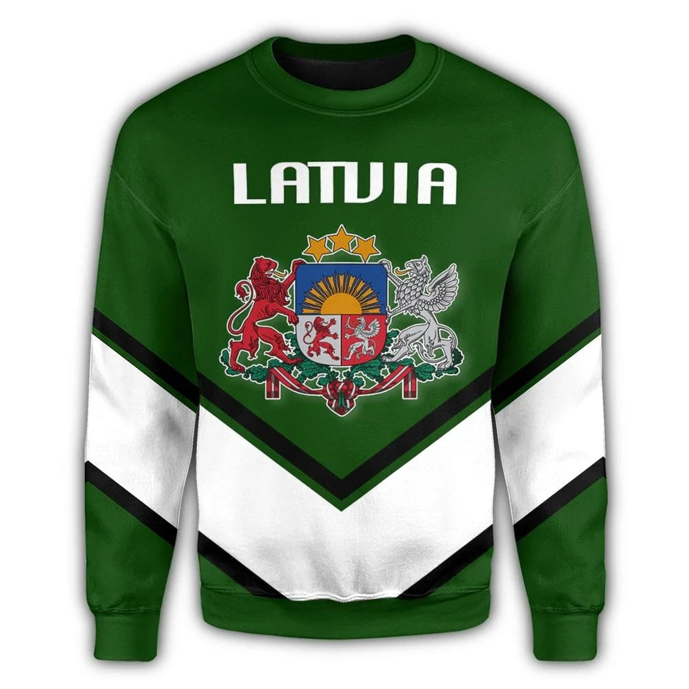 Latvia Coat Of Arms Sweatshirt Lucian Style RLT6 - Wonder Print Shop