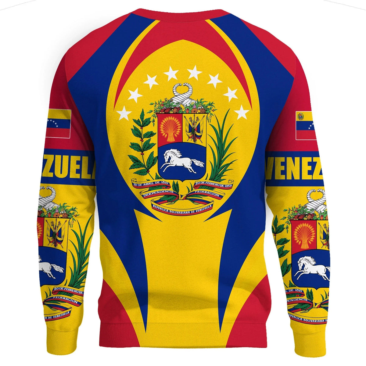 Venezuela Sweatshirt Action Flag RLT7 - Wonder Print Shop