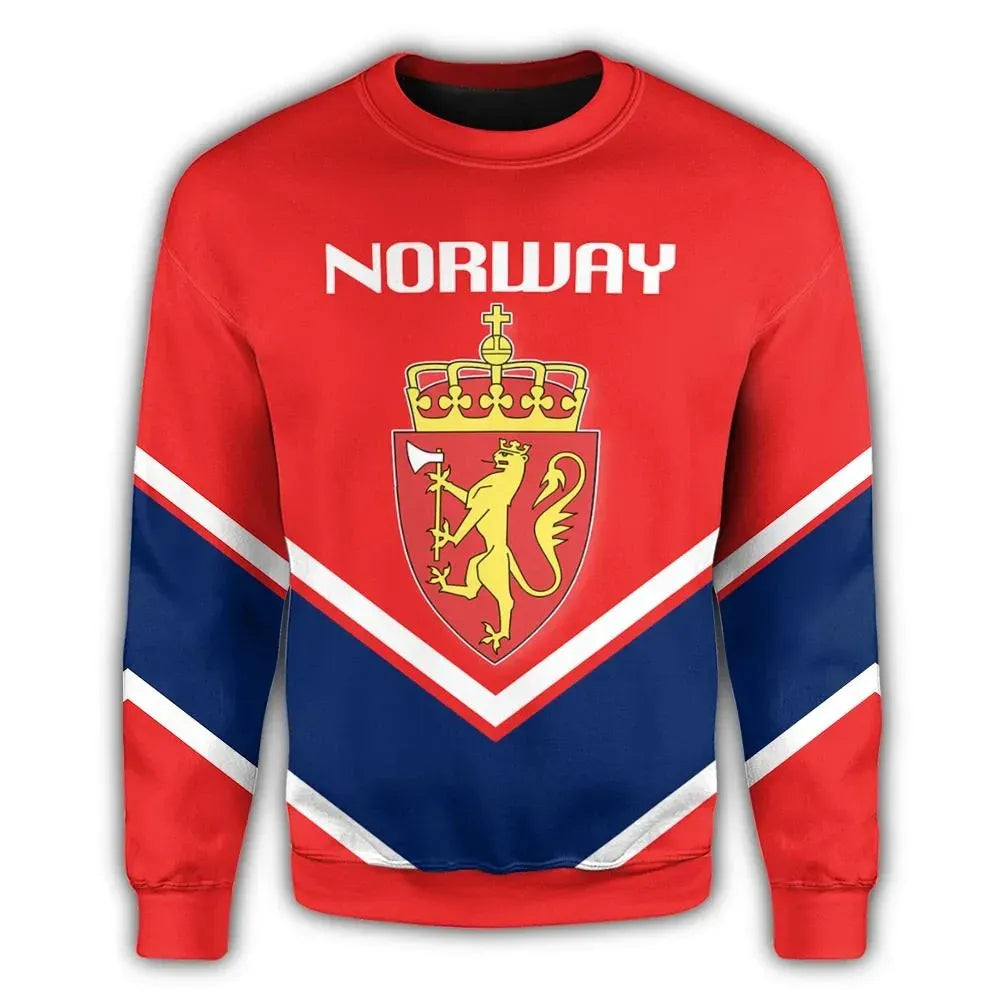 Norway Coat Of Arms Sweatshirt Lucian Style RLT7 - Wonder Print Shop