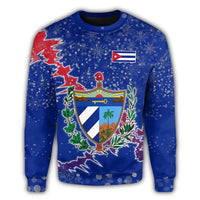 Cuba Christmas Coat Of Arms Sweatshirt X Style RLT13 - Wonder Print Shop