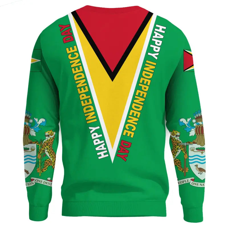 Happy independence Day Guyana Sweatshirt RLT8 - Wonder Print Shop