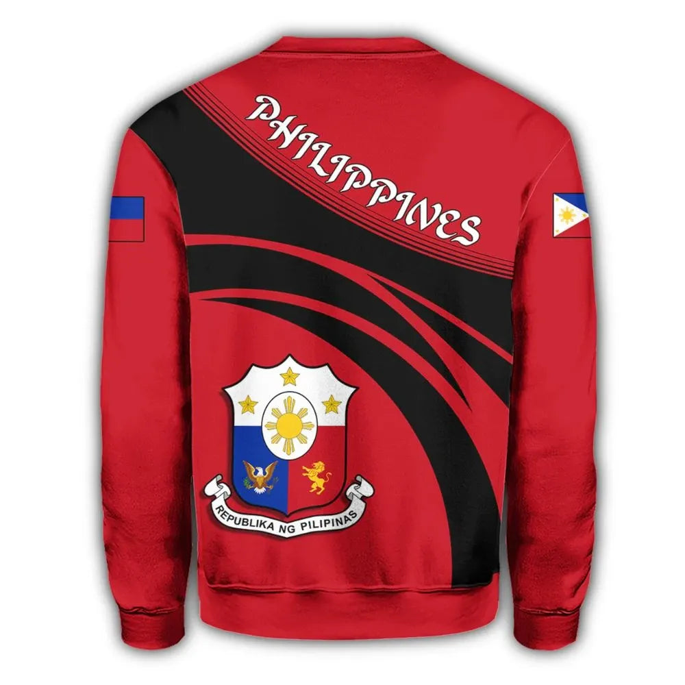 Philippines Coat Of Arms Sweatshirt Cricket Style RLT6 - Wonder Print Shop