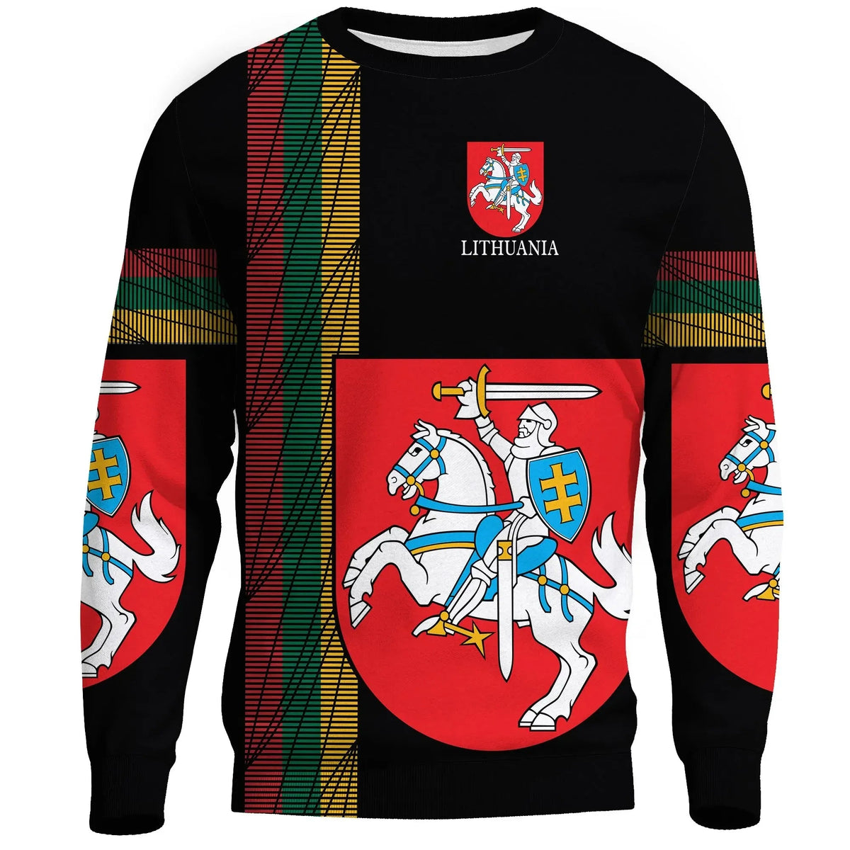 Lithuania - United Sweatshirt Knitted Long - Sleeved Sweater RLT6 - Wonder Print Shop