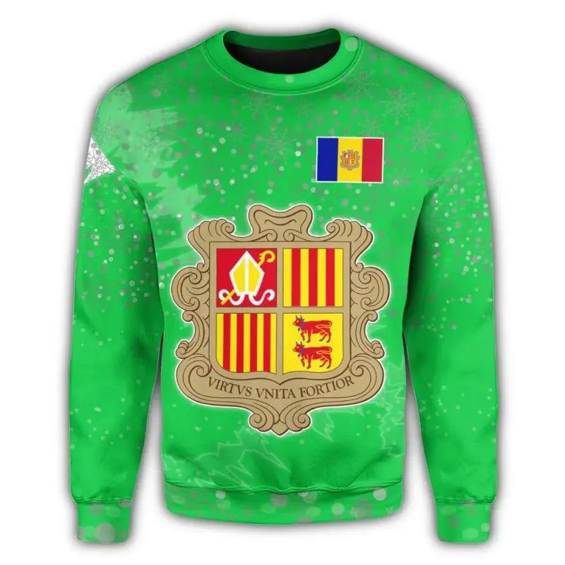 Andorra Christmas Coat Of Arms Sweatshirt X Style RLT8 - Wonder Print Shop
