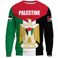 Wonder Print Shop Palestine Sweatshirt, Coat Of Arms Palestine RLT13 - Wonder Print Shop