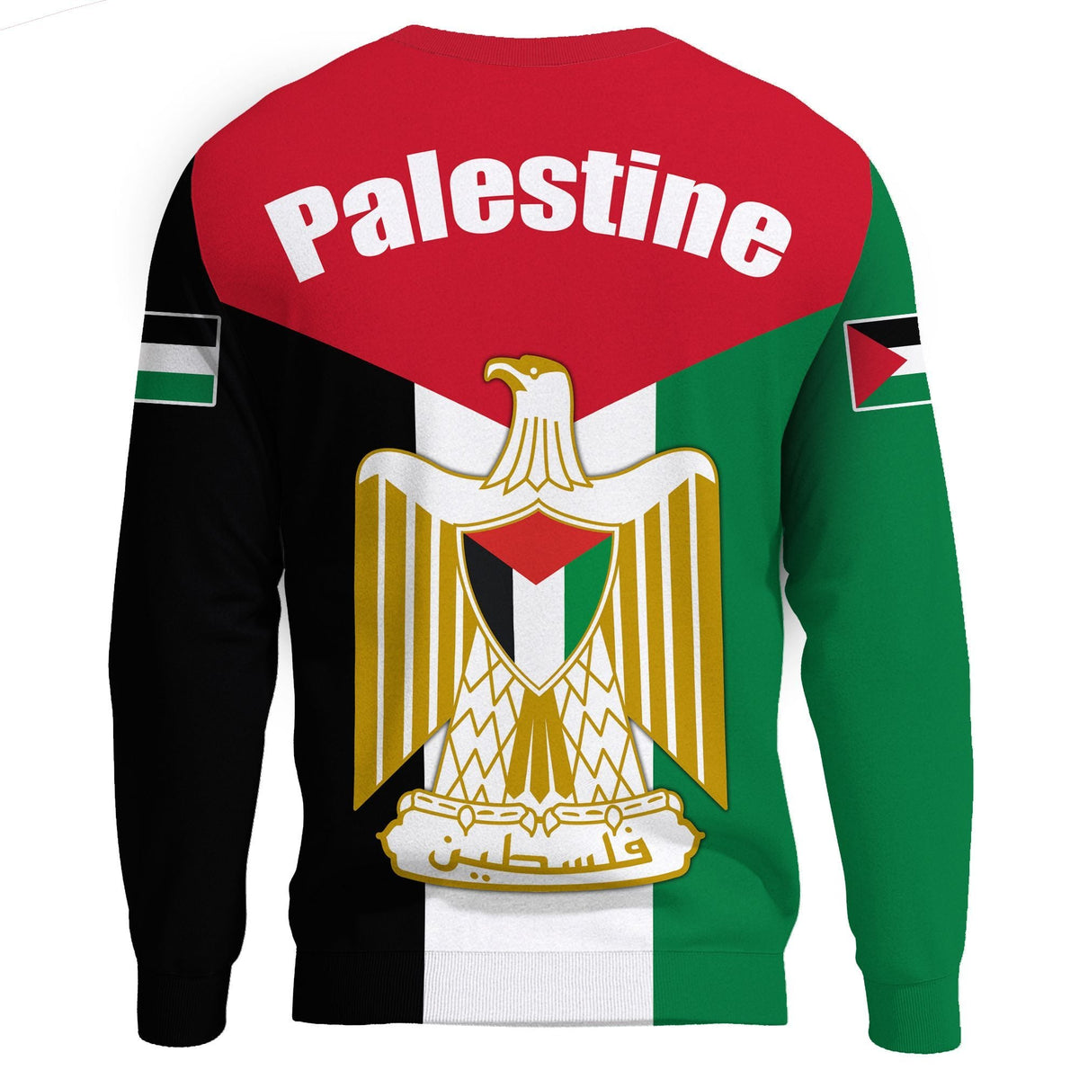 Wonder Print Shop Palestine Sweatshirt, Coat Of Arms Palestine RLT13 - Wonder Print Shop