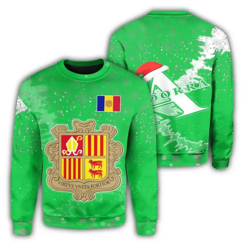 Andorra Christmas Coat Of Arms Sweatshirt X Style RLT8 - Wonder Print Shop