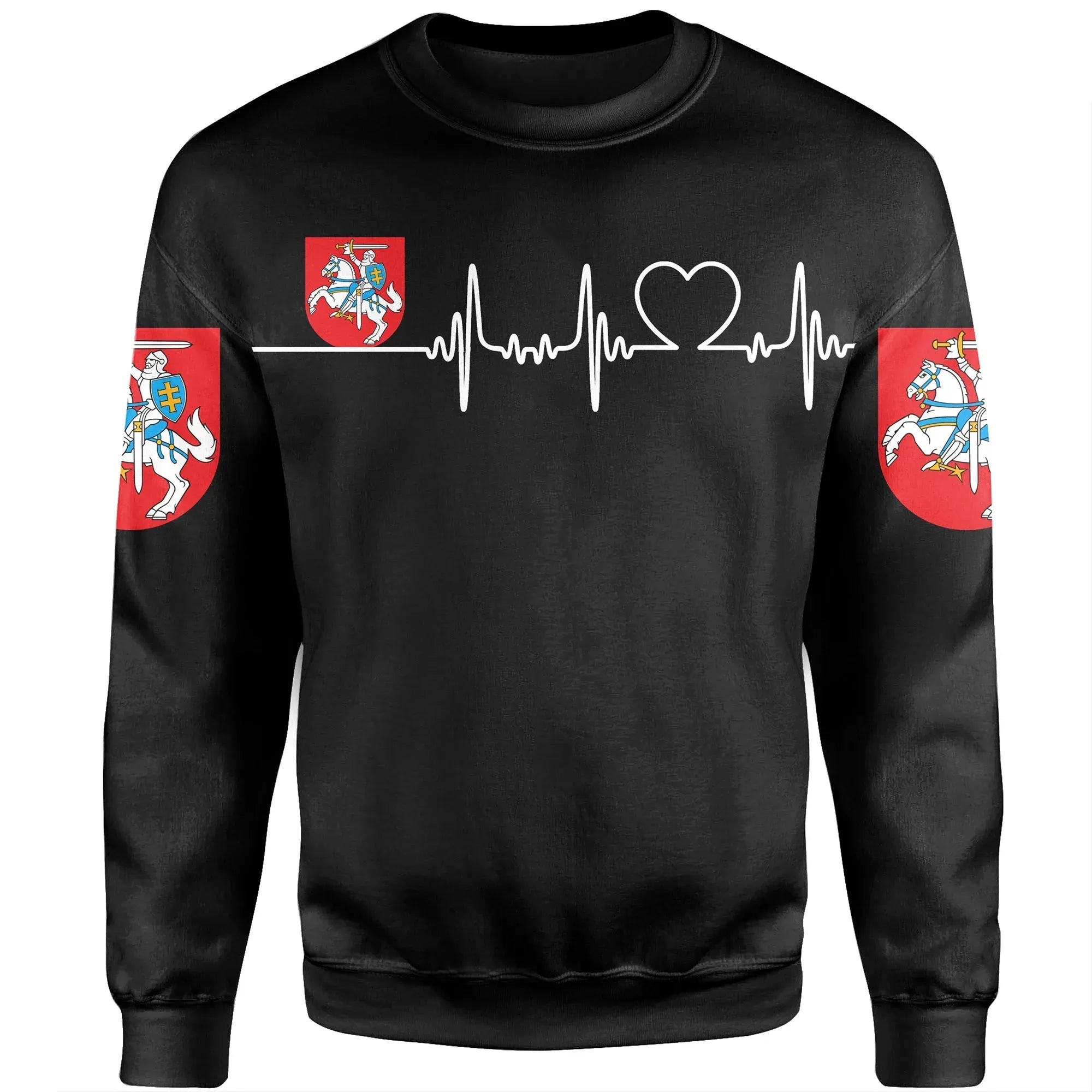 Lithuania Sweatshirt Heartbeat Women's/Men's RLT6 - Wonder Print Shop