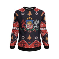 Latvia Christmas Sweatshirt - Santa Claus Ho Ho Ho RLT6 - Wonder Print Shop