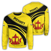 Brunei Coat Of Arms Sweatshirt Cricket Style RLT7 - Wonder Print Shop