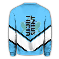 Saint Lucia Coat Of Arms Sweatshirt Lucian Style RLT6 - Wonder Print Shop