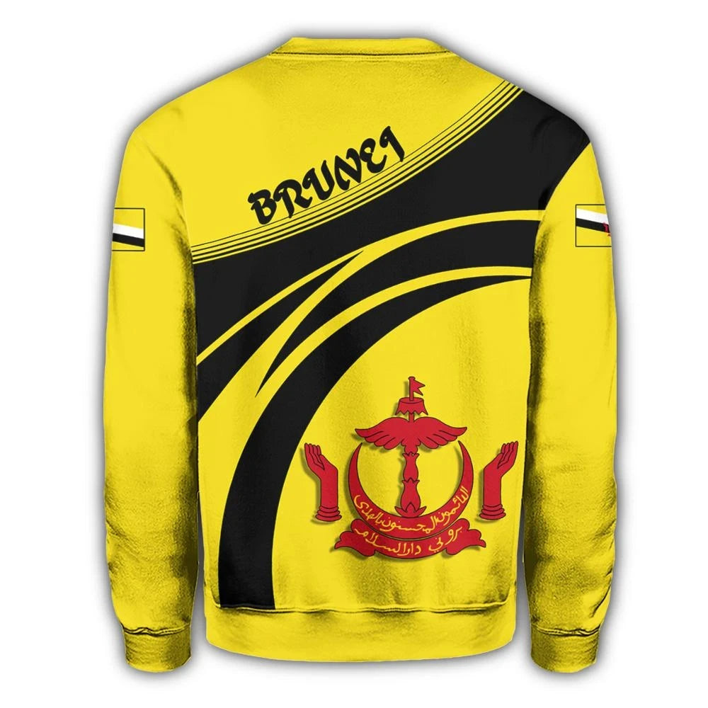 Brunei Coat Of Arms Sweatshirt Cricket Style RLT7 - Wonder Print Shop