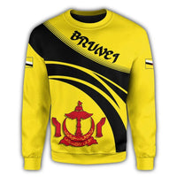 Brunei Coat Of Arms Sweatshirt Cricket Style RLT7 - Wonder Print Shop