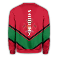 Maldives Coat Of Arms Sweatshirt Lucian Style RLT12 - Wonder Print Shop