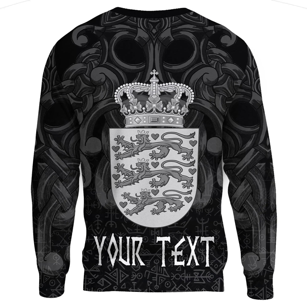 (Custom) Wonder Print Shop Sweatshirts - Denmark Odin and Drakkar RLT13 - Wonder Print Shop