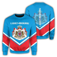 Luxembourg Coat Of Arms Sweatshirt Lucian Style RLT6 - Wonder Print Shop