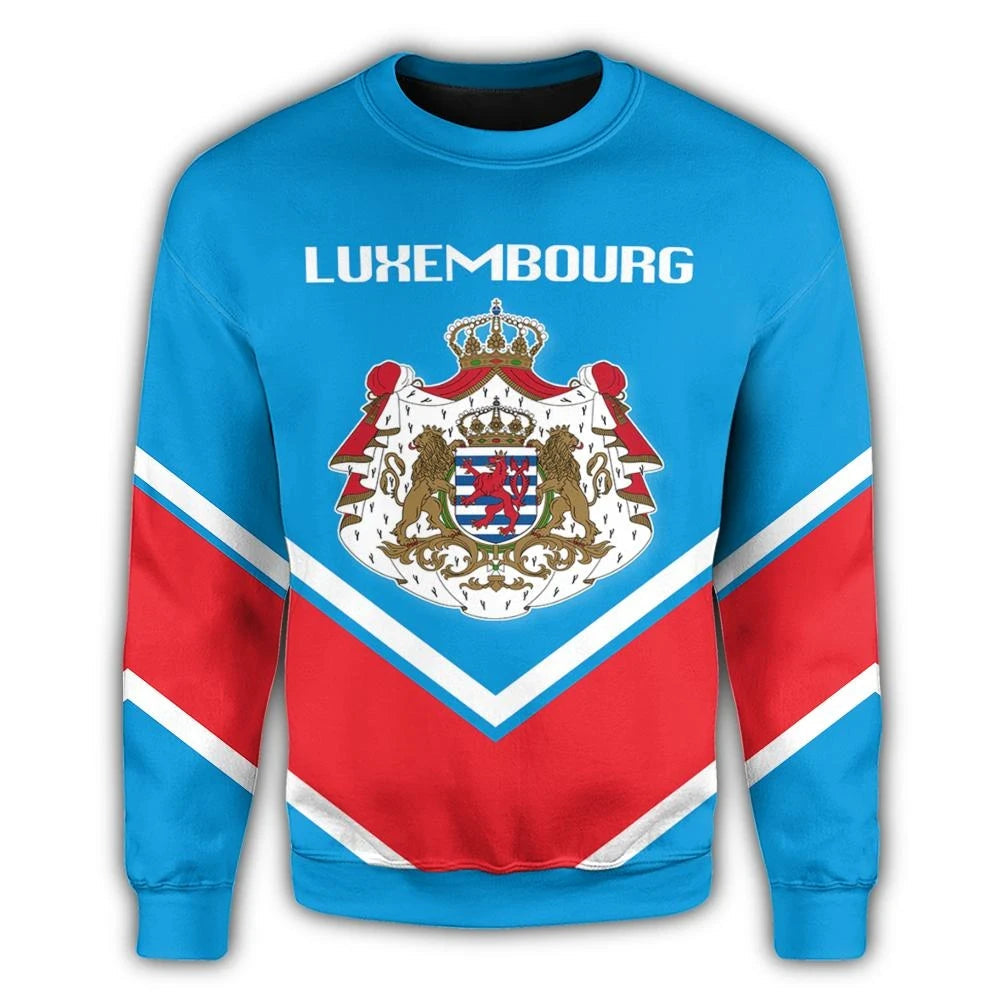 Luxembourg Coat Of Arms Sweatshirt Lucian Style RLT6 - Wonder Print Shop