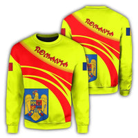 Romania Coat Of Arms Sweatshirt Cricket Style RLT13 - Wonder Print Shop