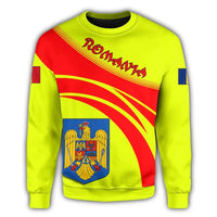 Romania Coat Of Arms Sweatshirt Cricket Style RLT13 - Wonder Print Shop