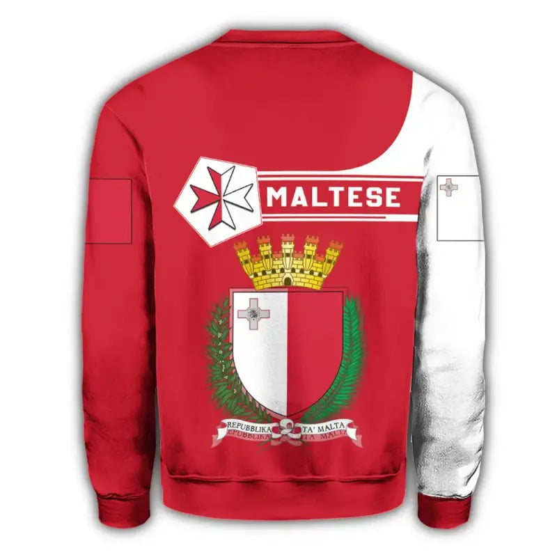 Malta Coat Of Arms Sweatshirt Simple Style RLT12 - Wonder Print Shop