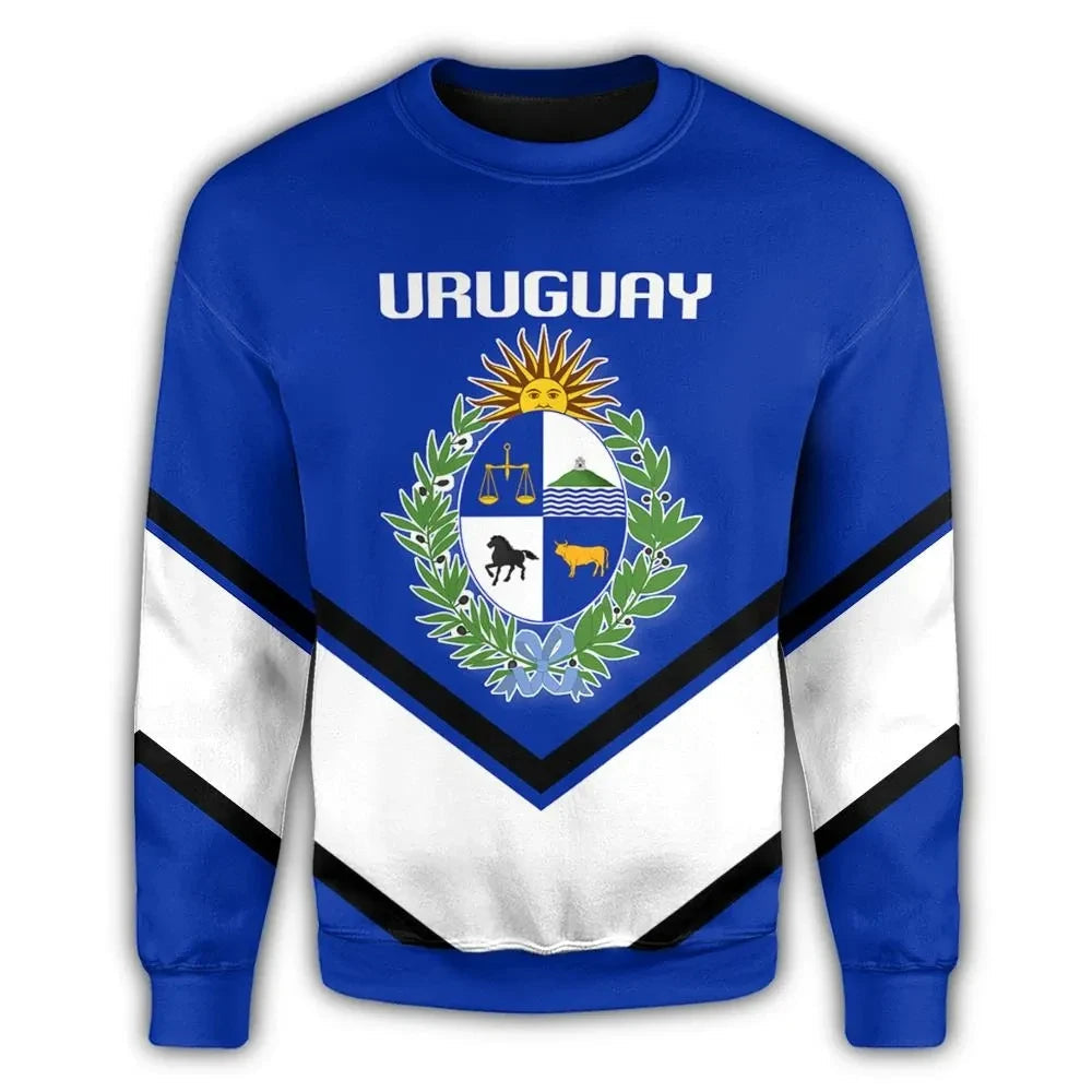 Uruguay Coat Of Arms Sweatshirt Lucian Style RLT6 - Wonder Print Shop