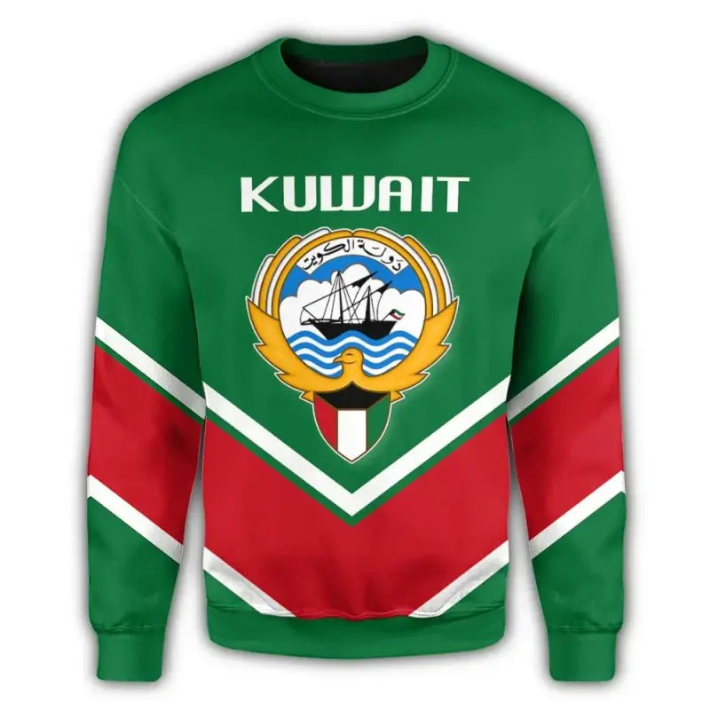 Kuwait Coat Of Arms Sweatshirt Lucian Style RLT8 - Wonder Print Shop