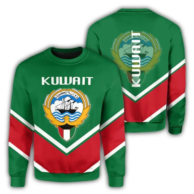 Kuwait Coat Of Arms Sweatshirt Lucian Style RLT8 - Wonder Print Shop