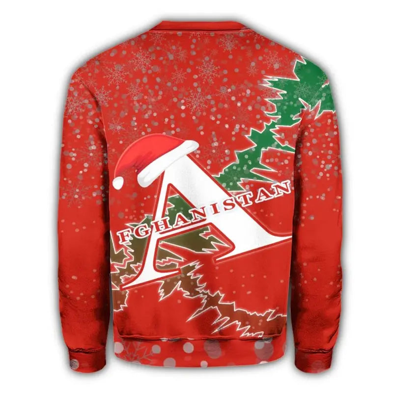 Afghanistan Christmas Coat Of Arms Sweatshirt X Style RLT8 - Wonder Print Shop