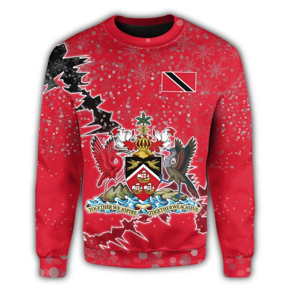 Trinidad and Tobago Christmas Coat Of Arms Sweatshirt X Style8 RLT6 - Wonder Print Shop