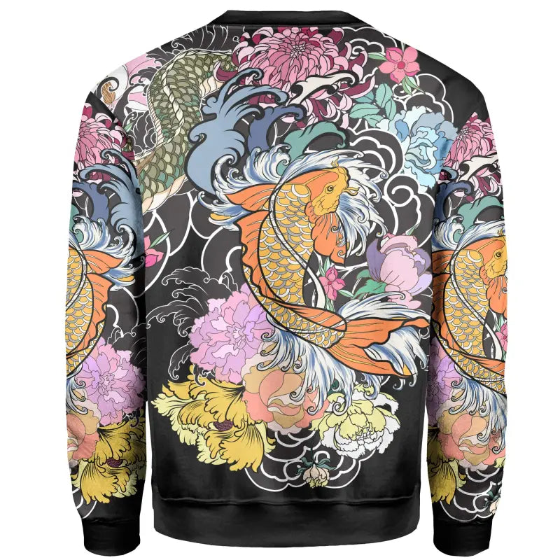 Koi Fish and Dragon Tattoo Style Sweatshirt RLT8 - Wonder Print Shop
