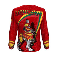 (Lietuva) Lithuania Sweatshirt - Lithuanian Iron Wolf Red RLT6 - Wonder Print Shop