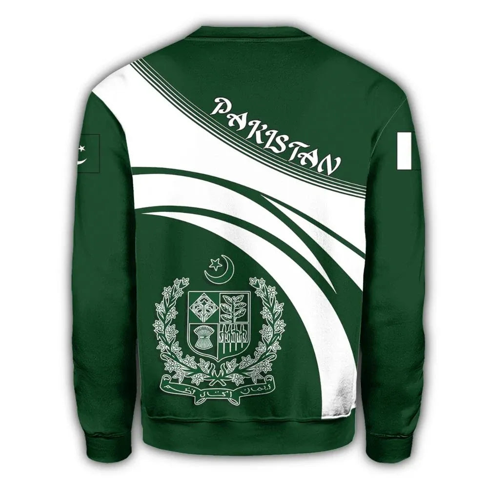 Pakistan Coat Of Arms Sweatshirt Cricket Style RLT13 - Wonder Print Shop