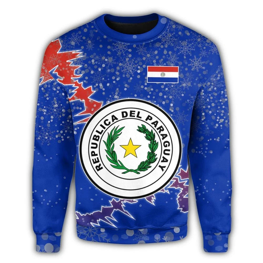 Paraguay Christmas Coat Of Arms Sweatshirt X Style RLT7 - Wonder Print Shop