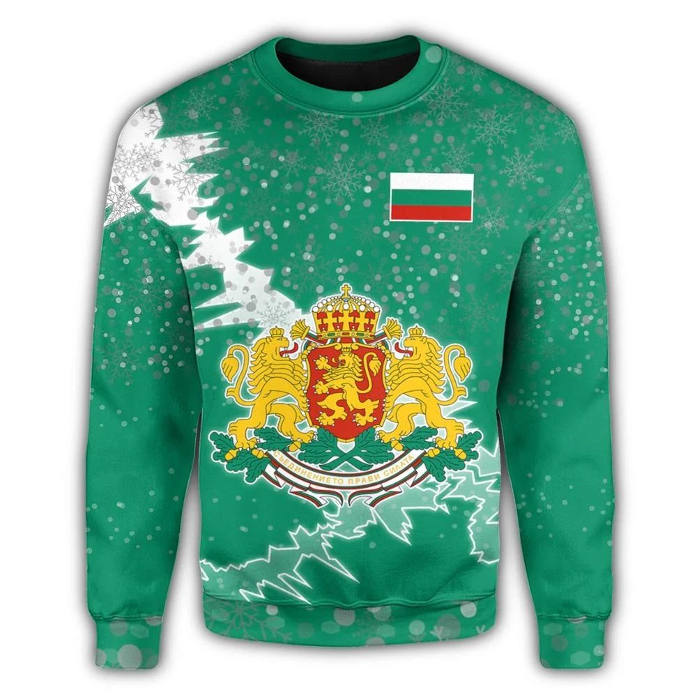 Bulgaria Christmas Coat Of Arms Sweatshirt X Style RLT7 - Wonder Print Shop