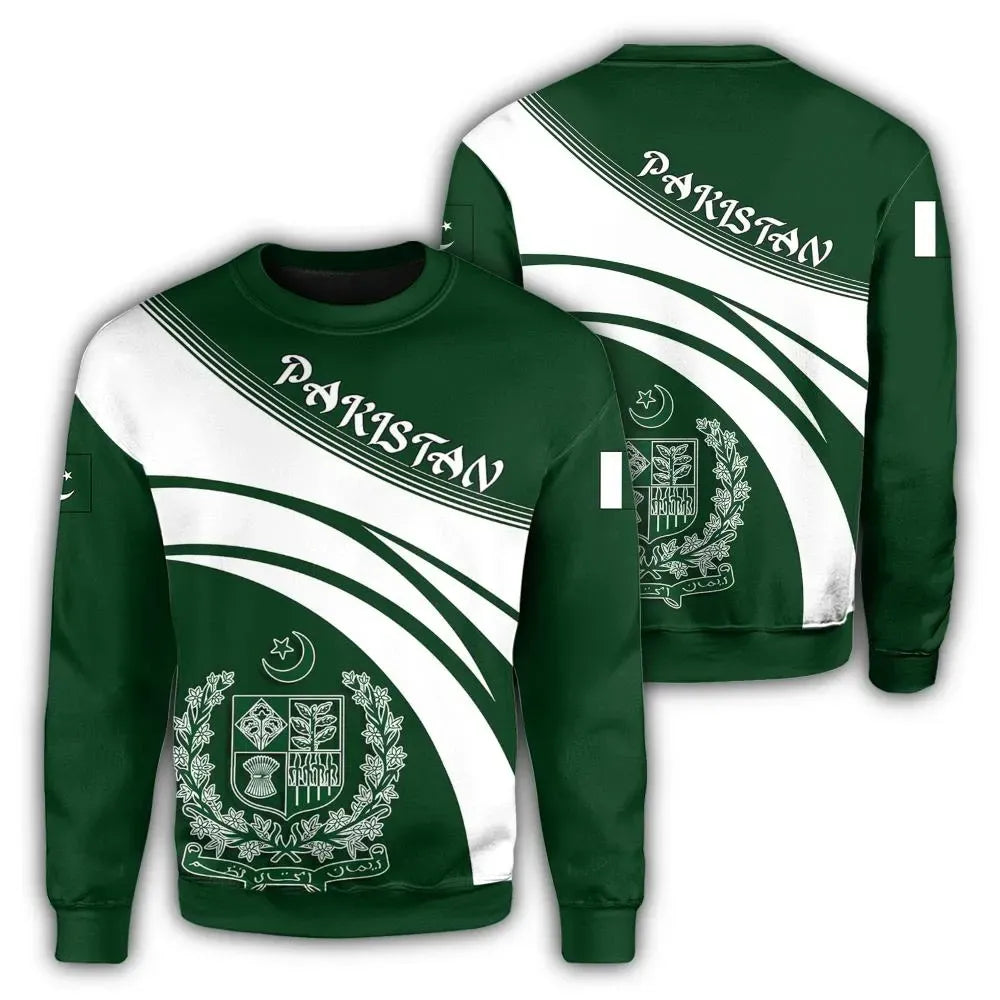 Pakistan Coat Of Arms Sweatshirt Cricket Style RLT13 - Wonder Print Shop