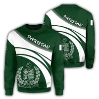 Pakistan Coat Of Arms Sweatshirt Cricket Style RLT13 - Wonder Print Shop