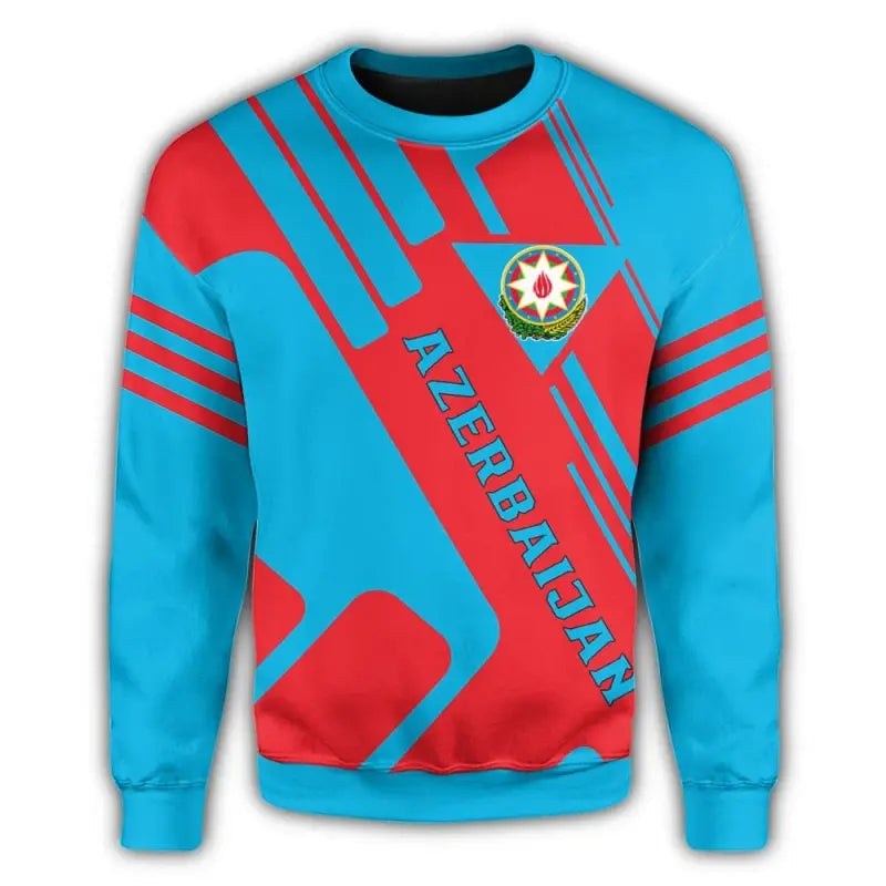 Azerbaijan Coat Of Arms Sweatshirt Rockie RLT8 - Wonder Print Shop