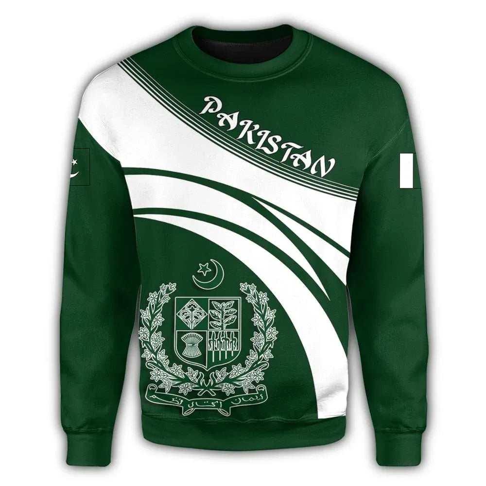 Pakistan Coat Of Arms Sweatshirt Cricket Style RLT13 - Wonder Print Shop