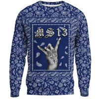 Sweatshirt Blue Bandana RLT8 - Wonder Print Shop