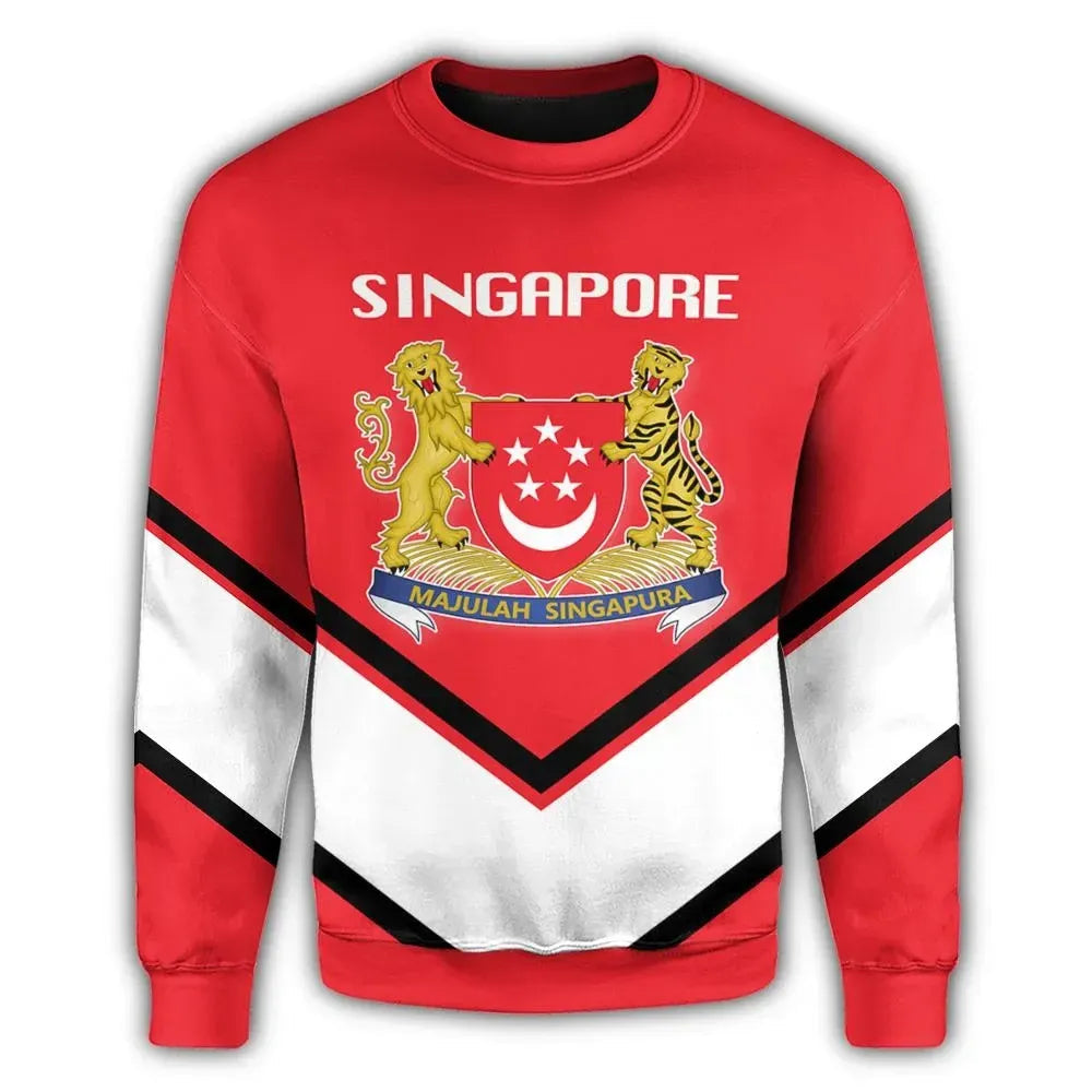 Singapore Coat Of Arms Sweatshirt Lucian Style RLT13 - Wonder Print Shop