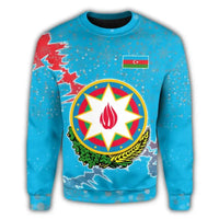 Azerbaijan Christmas Coat Of Arms Sweatshirt X Style RLT8 - Wonder Print Shop