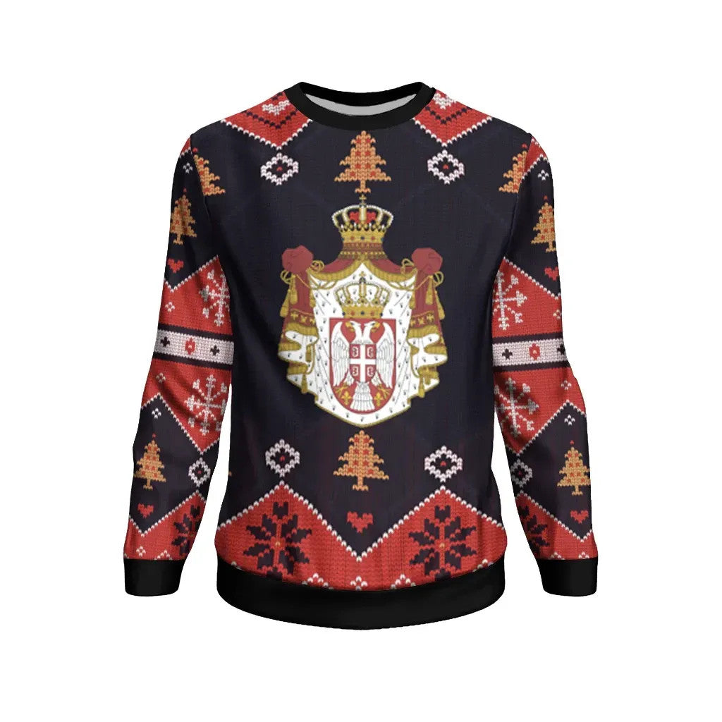 Serbia Christmas Sweatshirt Santa Claus Ho Ho Ho10 RLT7 - Wonder Print Shop