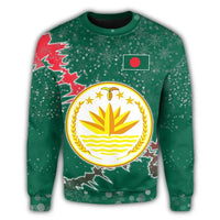 Bangladesh Christmas Coat Of Arms Sweatshirt X Style RLT6 - Wonder Print Shop