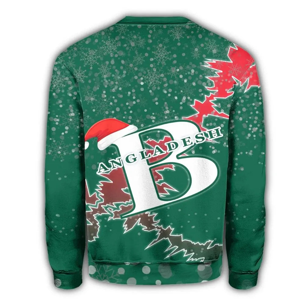 Bangladesh Christmas Coat Of Arms Sweatshirt X Style RLT6 - Wonder Print Shop