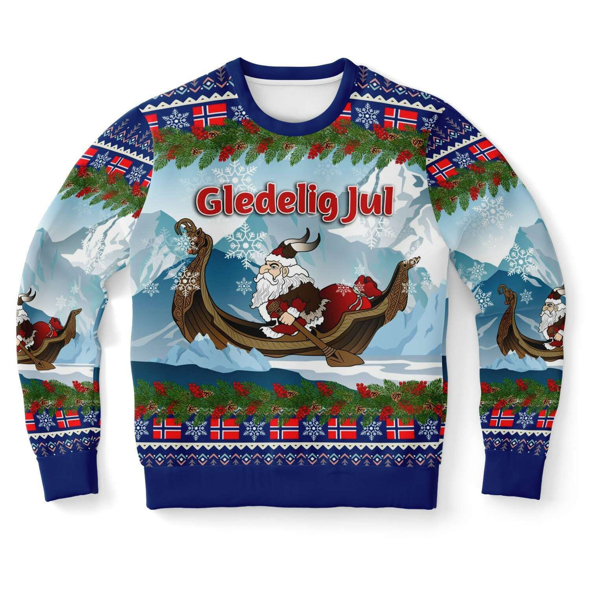 Norway Sweatshirt Santa Viking Is Coming RLT7 - Wonder Print Shop