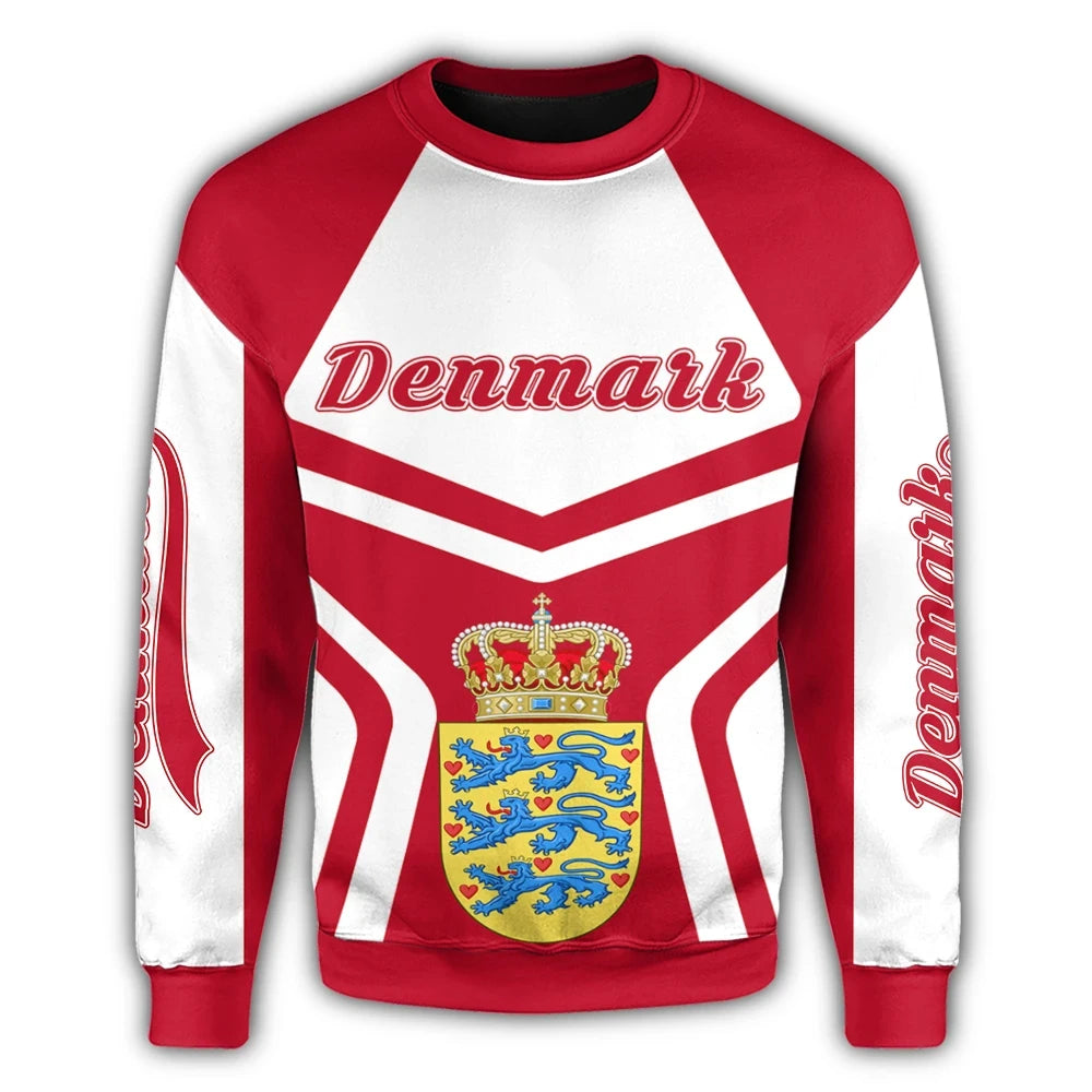 Denmark Coat Of Arms Sweatshirt My Style RLT13 - Wonder Print Shop